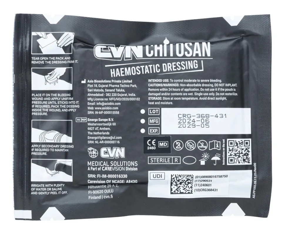 CVN Chitosan Hemostaattiside