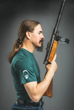 Forgotten Weapons Gun Jesus T-paita, merinovillaa