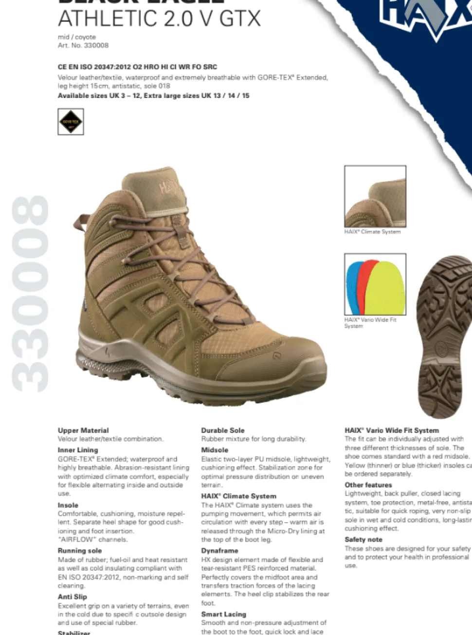 Haix Black Eagle Athletic 2.0 V GTX Mid