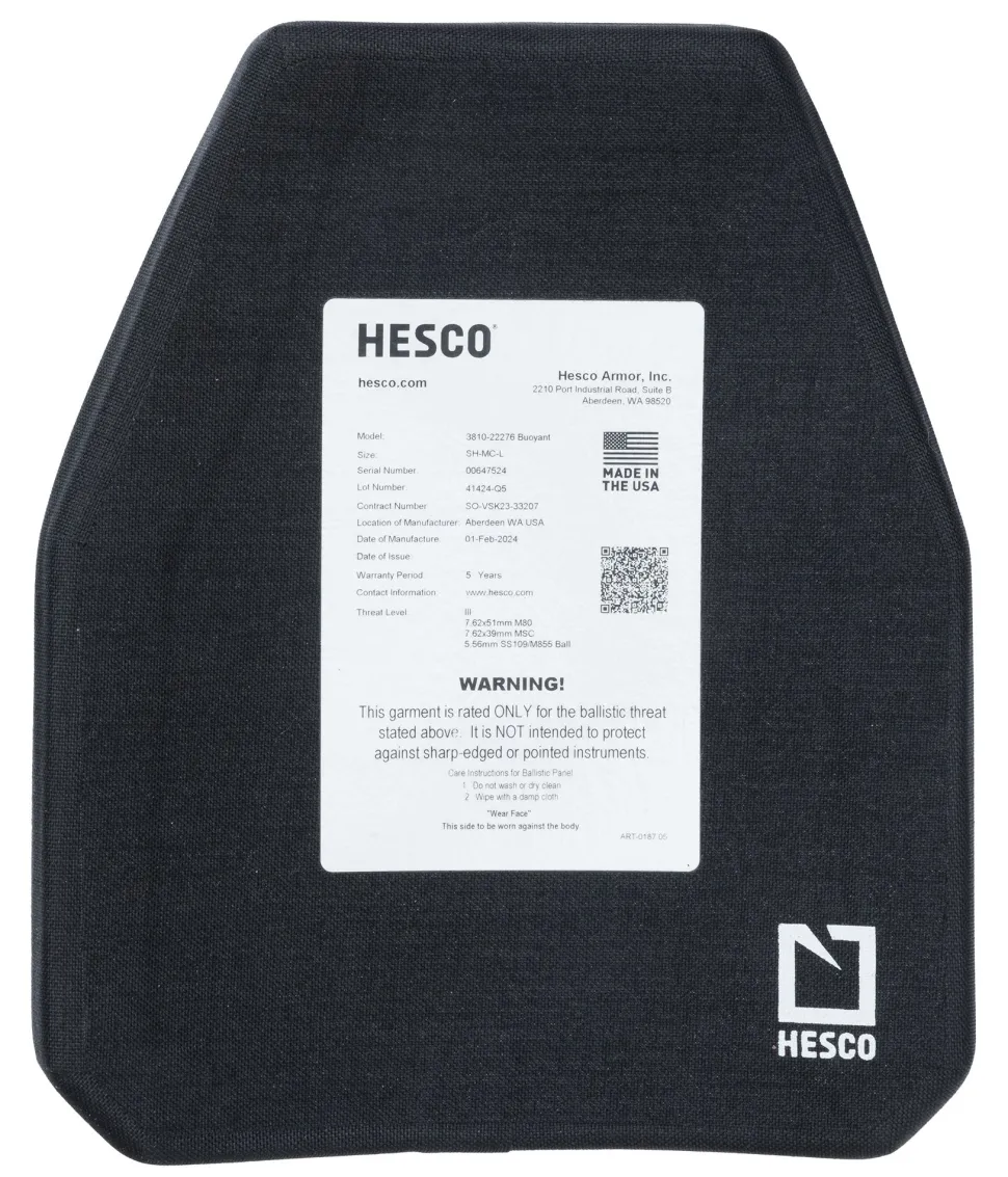 Hesco 3810B kelluva luotisuojalevy, NIJ III, Stand Alone