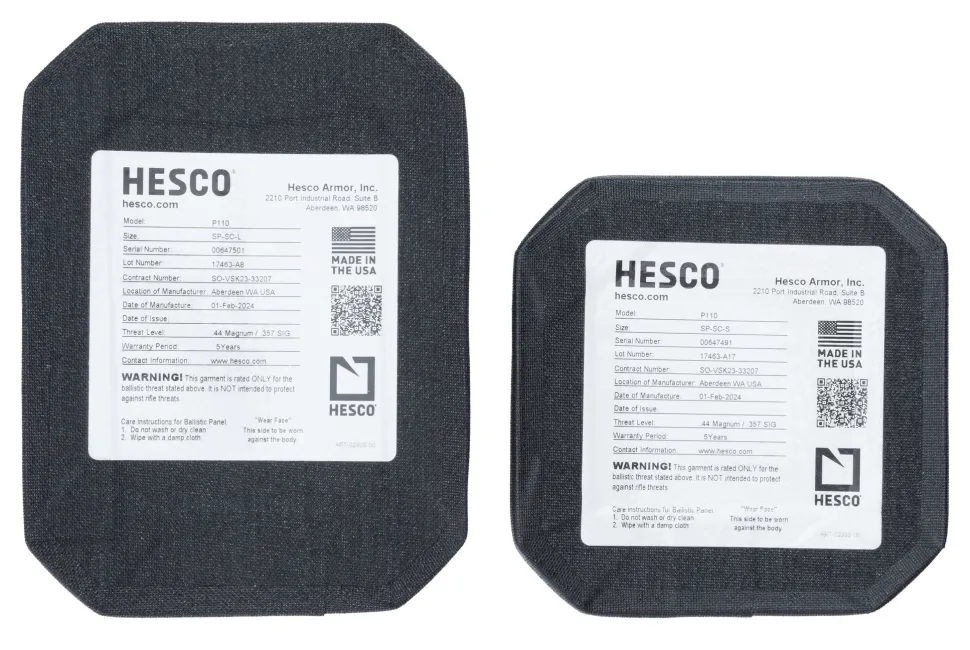 Hesco P110 kylkisuojalevy, NIJ IIIA+, Stand Alone