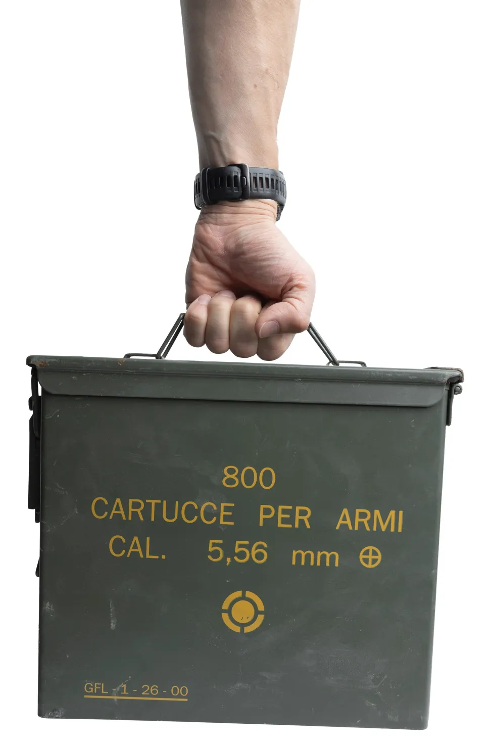 Italialainen korkeampi ammuslaatikko, 5.56 mm, ylijäämä