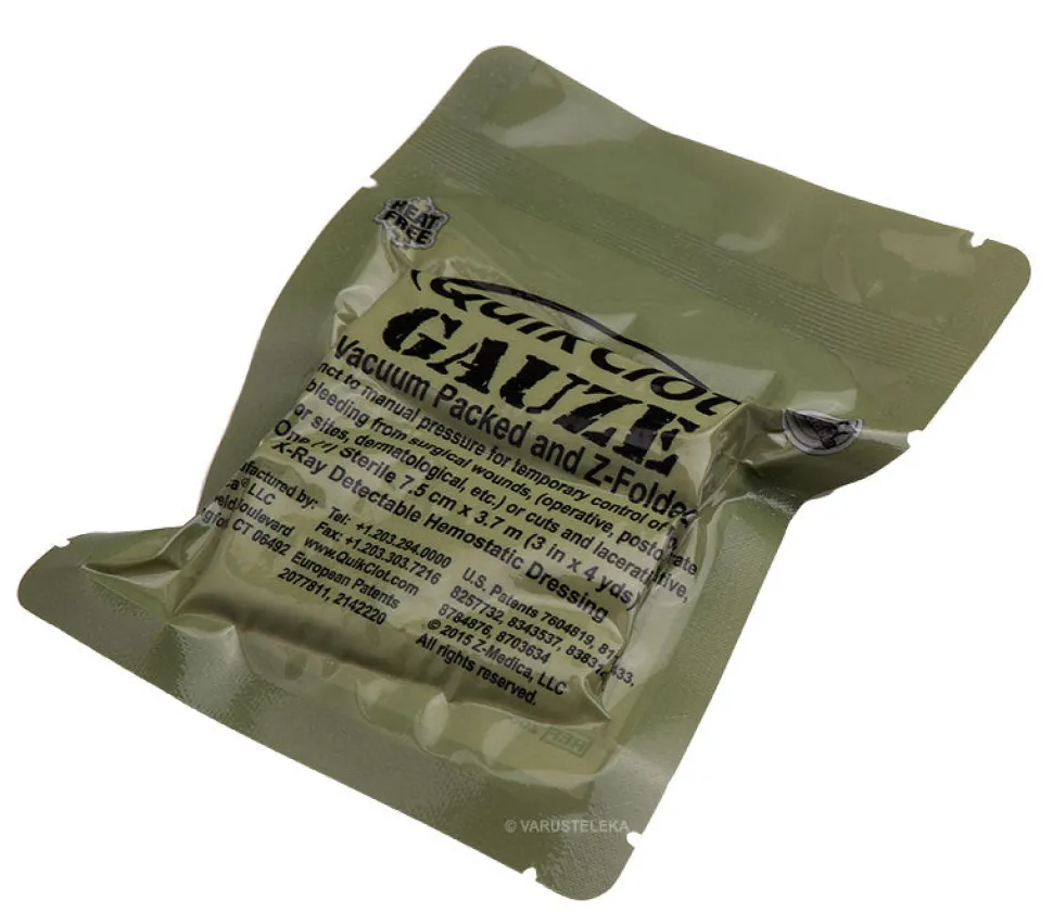 QuikClot Combat Gauze Z-fold hemostaattiside