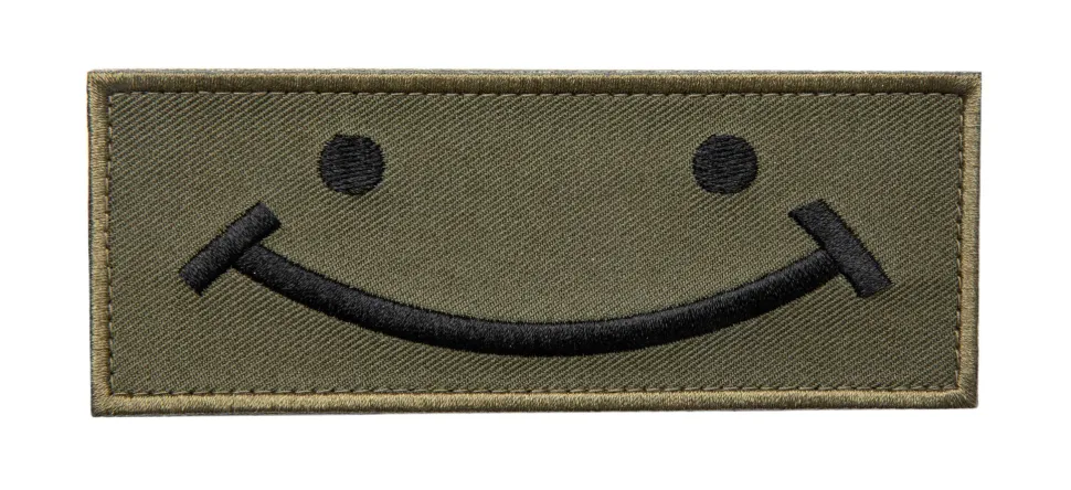 Savotta Happy -kangasmerkki, kenttävärinen, velcro