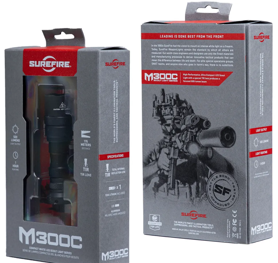 SureFire M300C Mini Scout Light asevalo, 500 lm