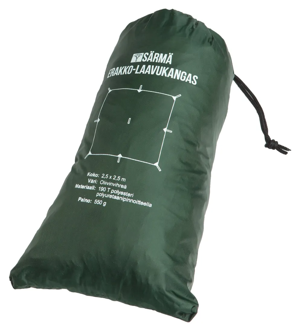 Varusteleka Erakko laavukangas, 2.5 x 2.5 m