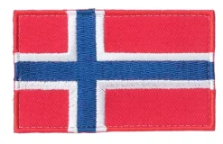 Varusteleka Norjan hihalippu, 77 x 47 mm