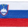 Varusteleka Slovenian hihalippu, 77 x 47 mm