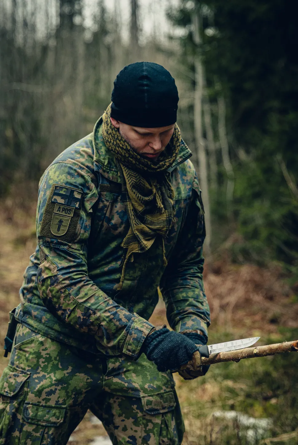 Varusteleka Suomen hihalippu, 77 x 47 mm